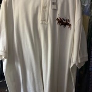 Ralph Lauren Cream Polo Shirt with Embroidered Logo